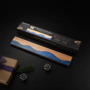 ocean-blue 16-inch magnetic knife strip with its gift box