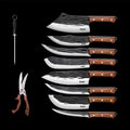 Huusk 10-Piece Hand-Forged Kitchen Knife Set