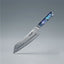 7-inch Damascus steel Santoku chef knife with blue resin handle