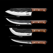Huusk 4-Piece Hand-Forged Kitchen Knife Set