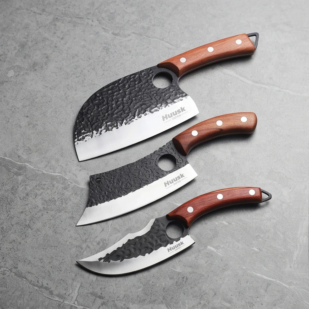 Huusk 3-Piece Hand-Forged Knife Set - main