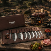 Huusk 10-Piece Hand-Forged Kitchen Knife Set
