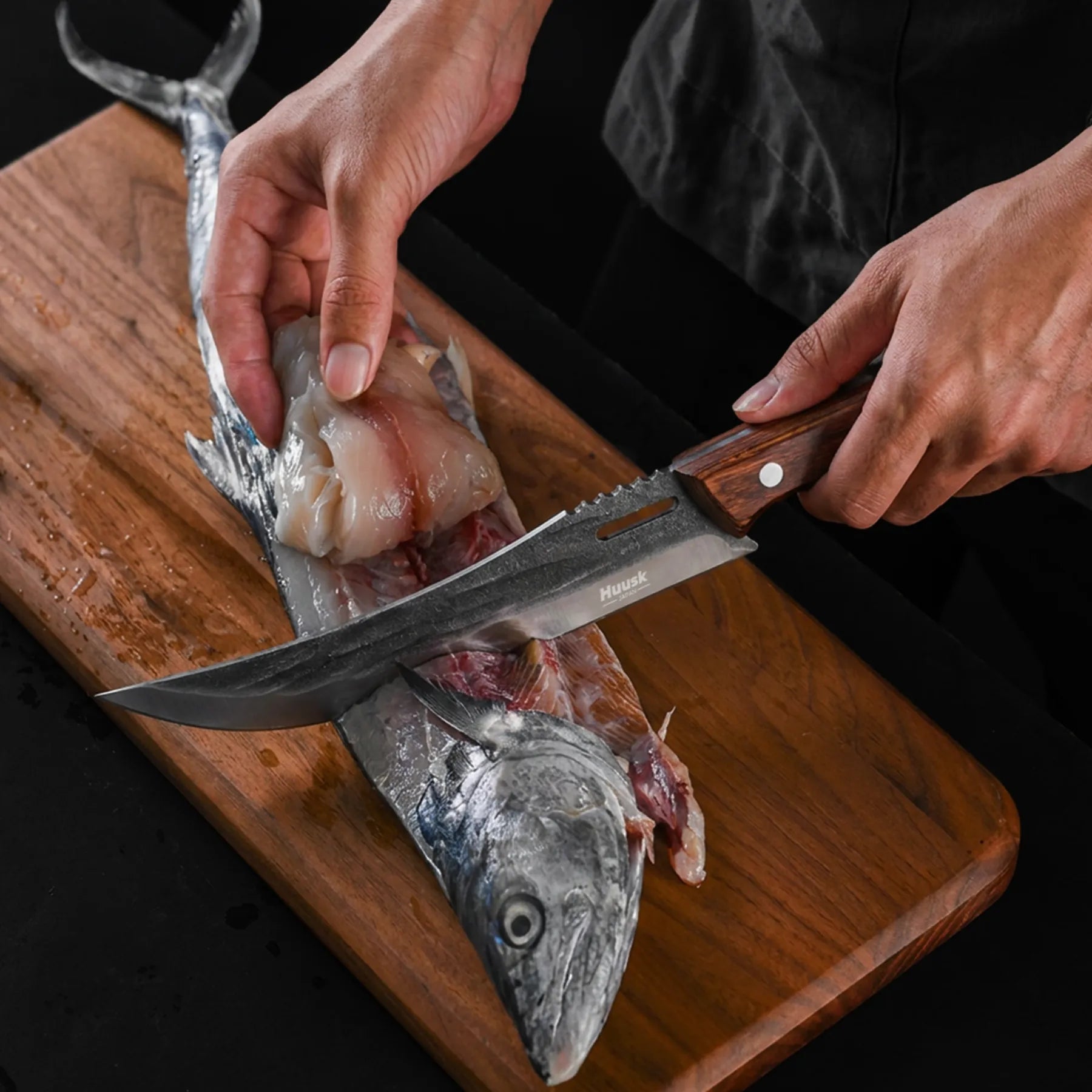 Huusk 10-Piece Hand-Forged Kitchen Knife Set