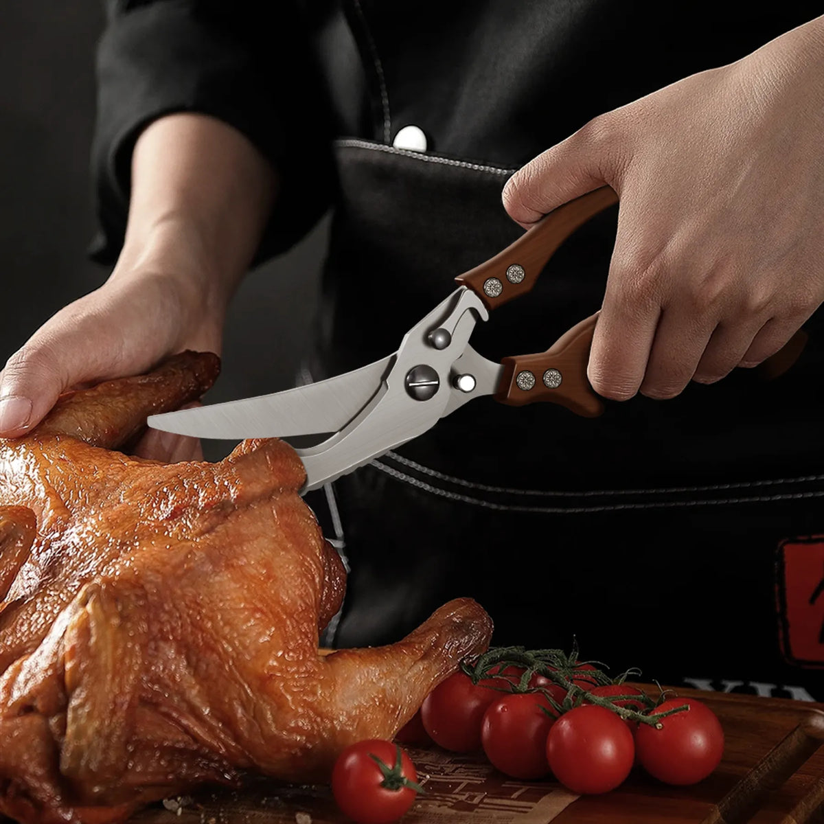 Huusk 10-Piece Hand-Forged Kitchen Knife Set