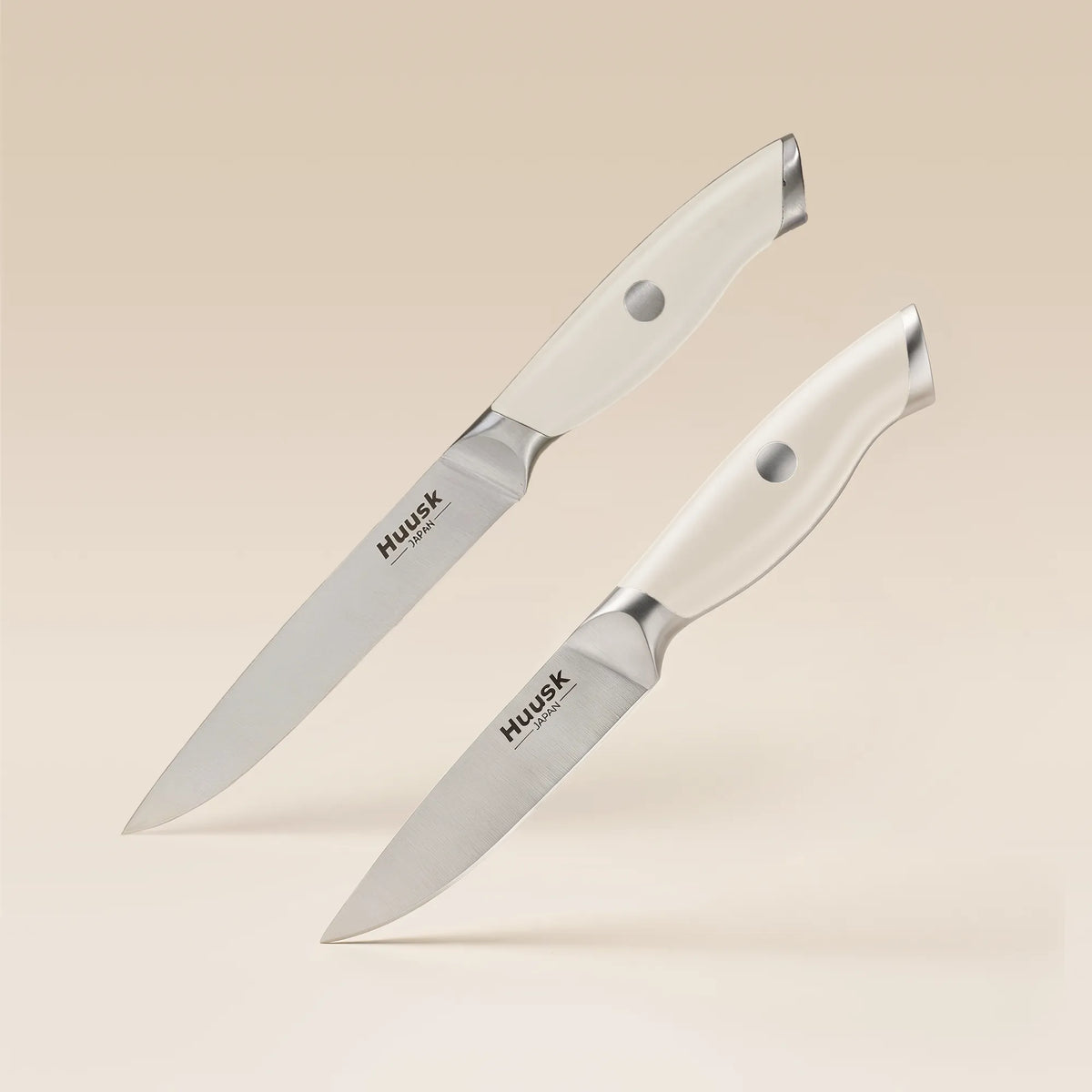 Huusk two-piece kitchen knife set with a 5-inch utility knife and 3.5-inch paring knife Main image